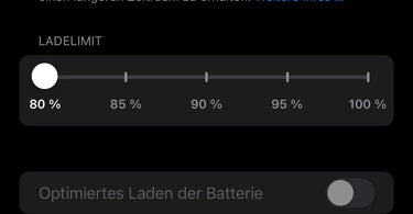 Ladelimit auf 80% einstellen Apple iPhone 15 16 Pro oder Pro Max